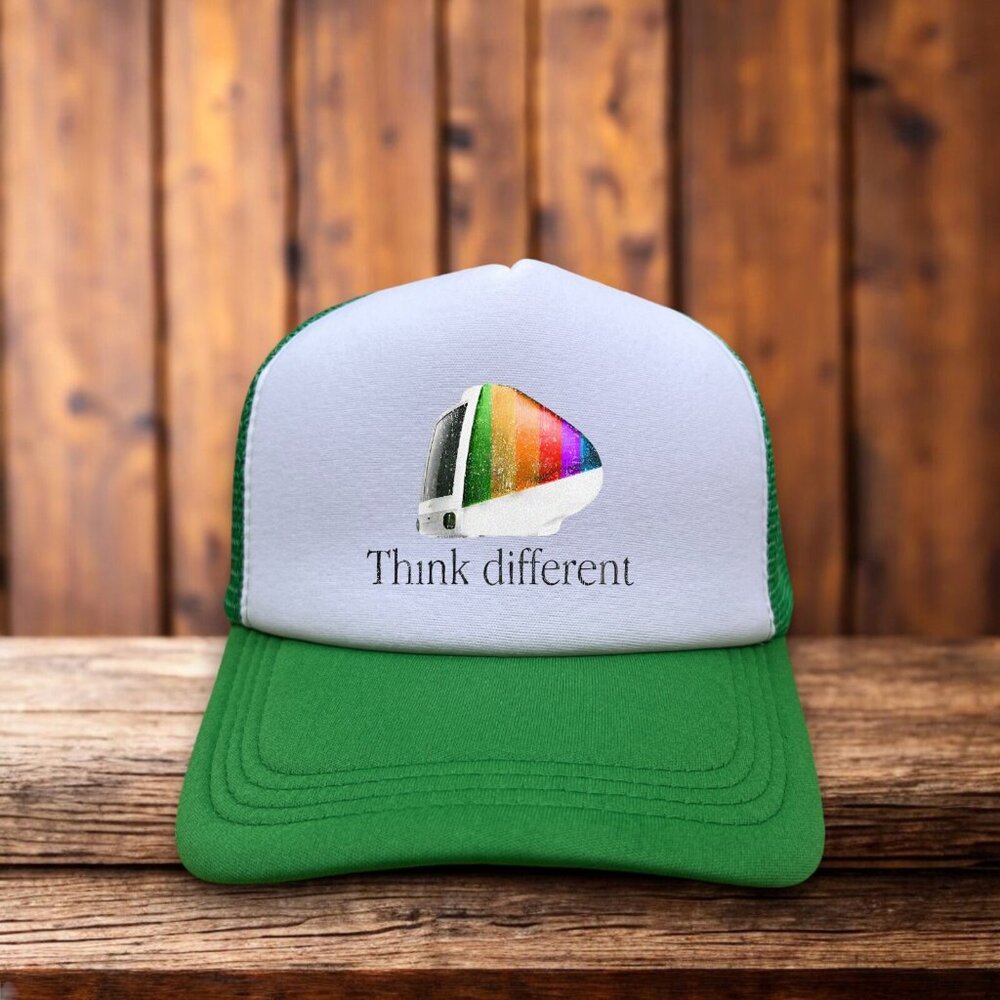 Think Different 90s Apple Computer Logo Mens Truc… - image 1